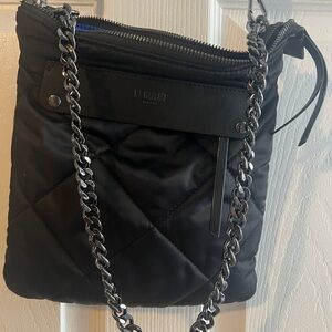 MZ Wallace Elegant Black Quilted Crossbody Bag